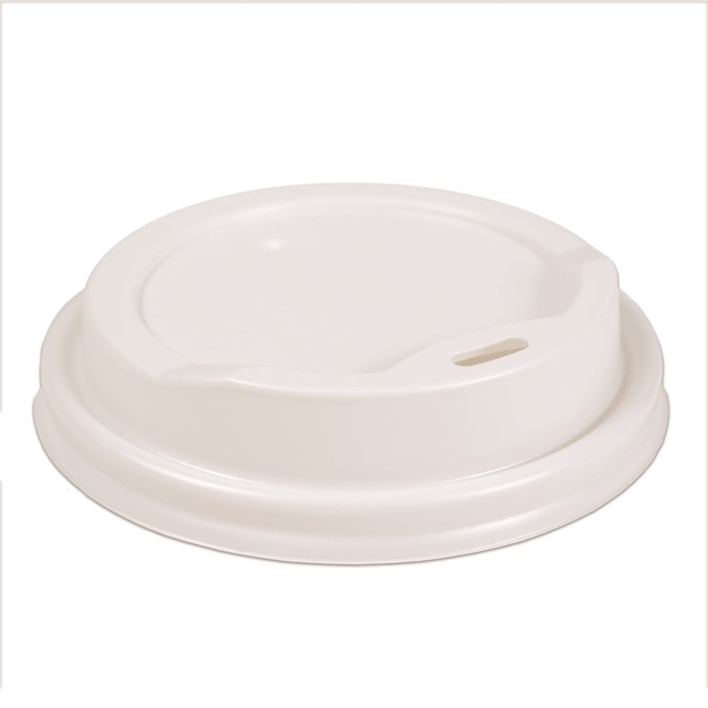 Hot Cup Lid for 10oz Double Wall Cup or 12oz Single Wall Cup, White